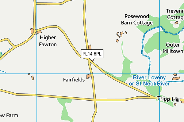 PL14 6PL map - OS VectorMap District (Ordnance Survey)