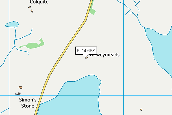 PL14 6PZ map - OS VectorMap District (Ordnance Survey)