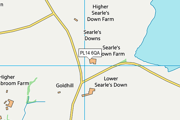 PL14 6QA map - OS VectorMap District (Ordnance Survey)