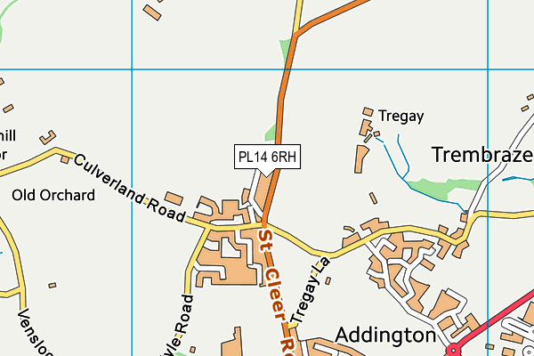 PL14 6RH map - OS VectorMap District (Ordnance Survey)