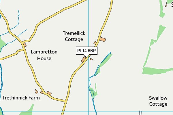 PL14 6RP map - OS VectorMap District (Ordnance Survey)