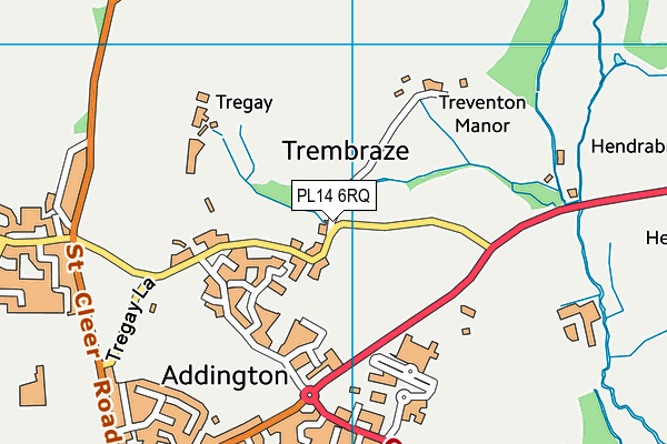 PL14 6RQ map - OS VectorMap District (Ordnance Survey)