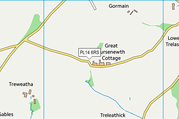 PL14 6RS map - OS VectorMap District (Ordnance Survey)