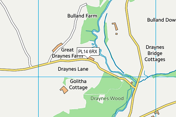 PL14 6RX map - OS VectorMap District (Ordnance Survey)