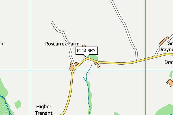 PL14 6RY map - OS VectorMap District (Ordnance Survey)