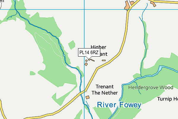 PL14 6RZ map - OS VectorMap District (Ordnance Survey)