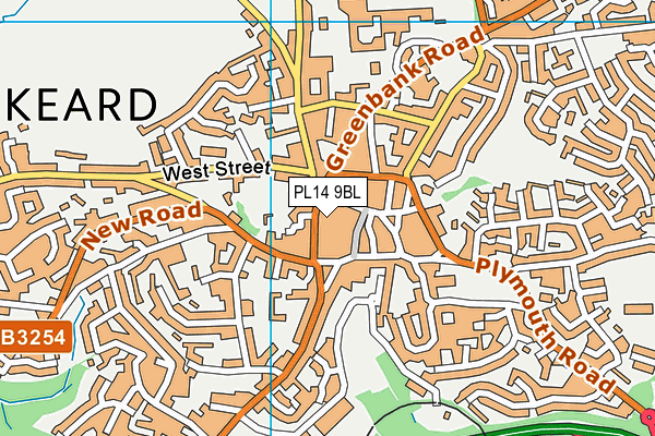 PL14 9BL map - OS VectorMap District (Ordnance Survey)