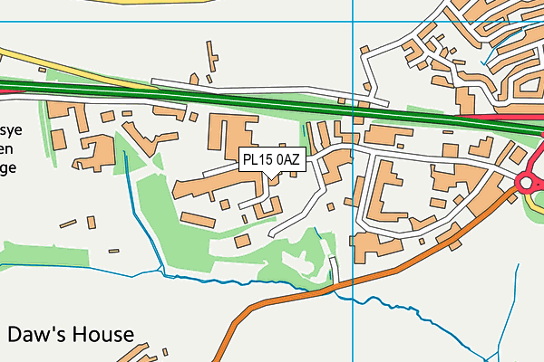 PL15 0AZ map - OS VectorMap District (Ordnance Survey)