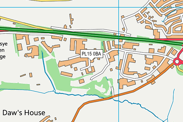 PL15 0BA map - OS VectorMap District (Ordnance Survey)