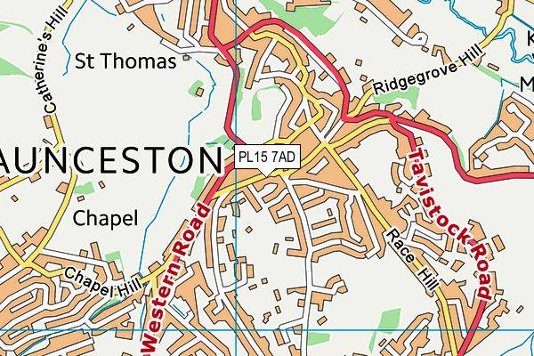 PL15 7AD map - OS VectorMap District (Ordnance Survey)