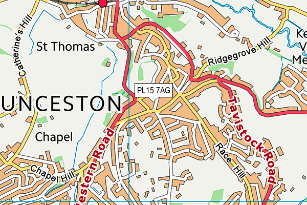 PL15 7AG map - OS VectorMap District (Ordnance Survey)