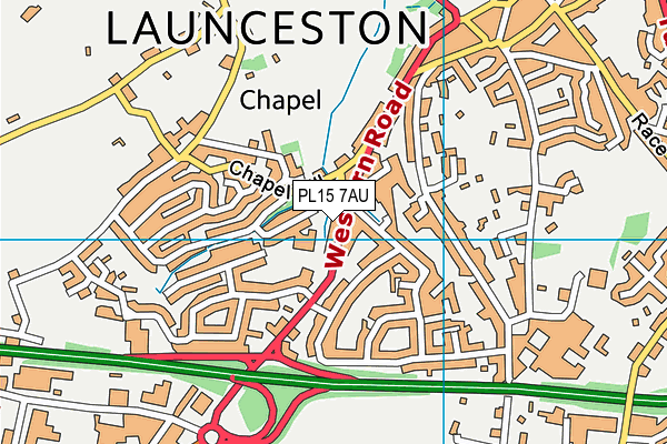 PL15 7AU map - OS VectorMap District (Ordnance Survey)