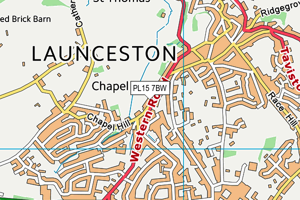 PL15 7BW map - OS VectorMap District (Ordnance Survey)