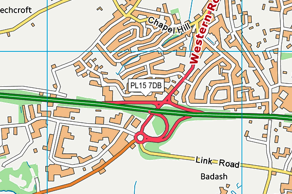 PL15 7DB map - OS VectorMap District (Ordnance Survey)