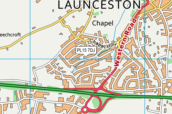 PL15 7DJ map - OS VectorMap District (Ordnance Survey)