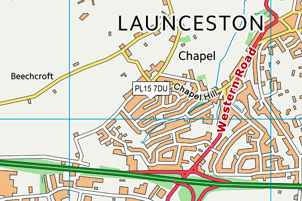 PL15 7DU map - OS VectorMap District (Ordnance Survey)