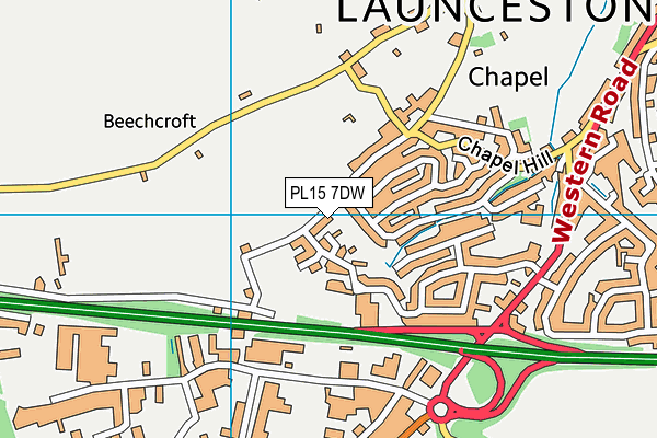 PL15 7DW map - OS VectorMap District (Ordnance Survey)