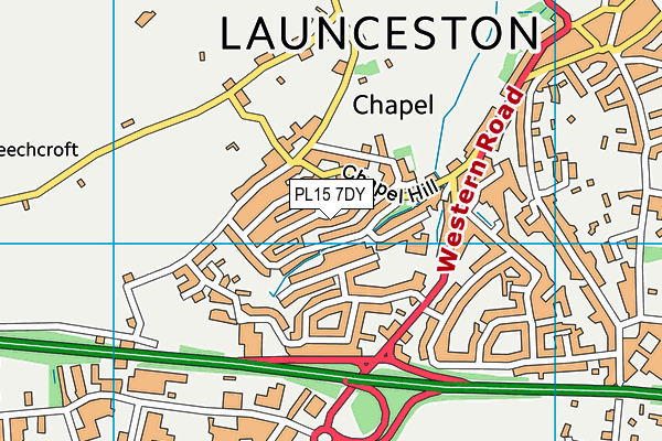 PL15 7DY map - OS VectorMap District (Ordnance Survey)