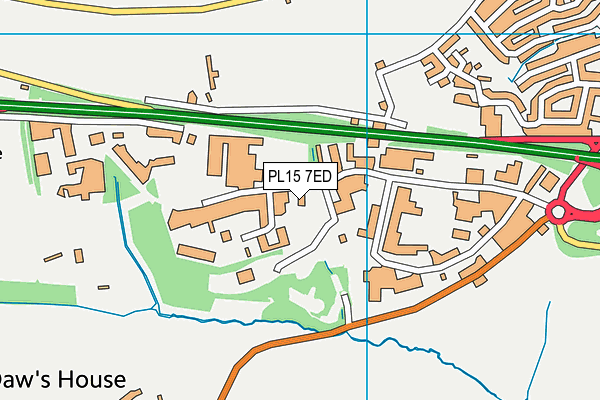 Pennygillam map (PL15 7ED) - OS VectorMap District (Ordnance Survey)