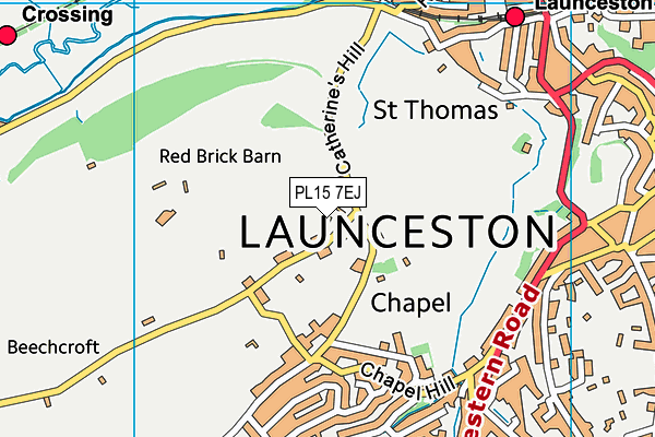 PL15 7EJ map - OS VectorMap District (Ordnance Survey)