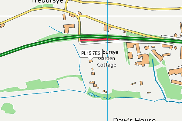 PL15 7ES map - OS VectorMap District (Ordnance Survey)