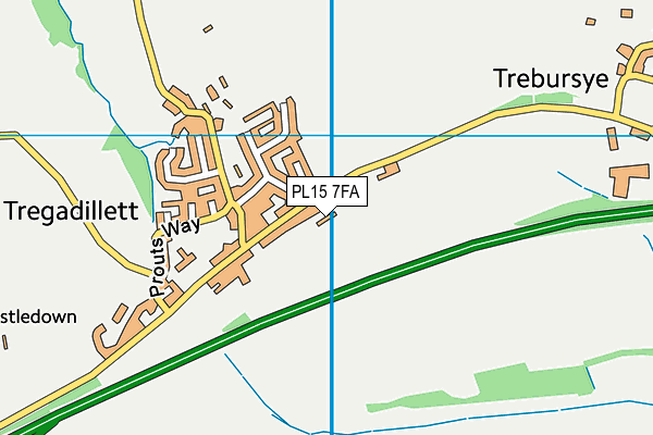 PL15 7FA map - OS VectorMap District (Ordnance Survey)