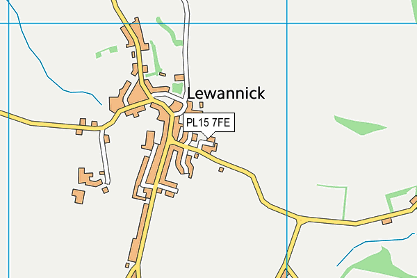 PL15 7FE map - OS VectorMap District (Ordnance Survey)