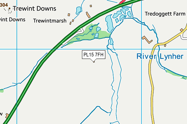 PL15 7FH map - OS VectorMap District (Ordnance Survey)