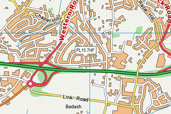 PL15 7HF map - OS VectorMap District (Ordnance Survey)