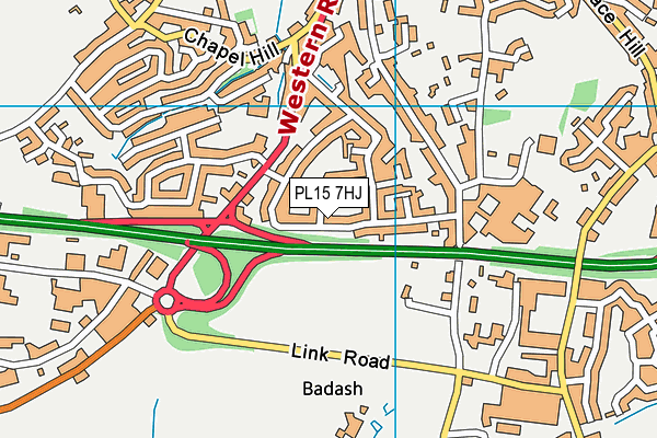 PL15 7HJ map - OS VectorMap District (Ordnance Survey)