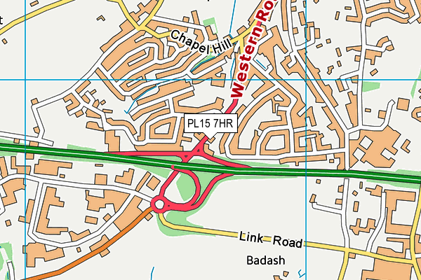 PL15 7HR map - OS VectorMap District (Ordnance Survey)