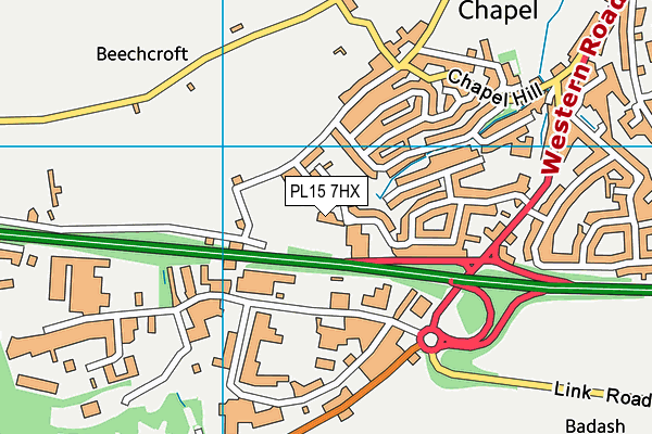 PL15 7HX map - OS VectorMap District (Ordnance Survey)