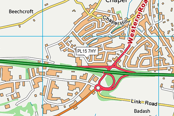 PL15 7HY map - OS VectorMap District (Ordnance Survey)