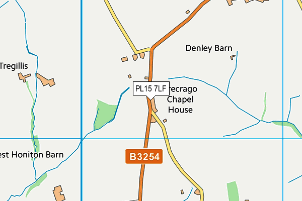 PL15 7LF map - OS VectorMap District (Ordnance Survey)