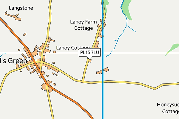 PL15 7LU map - OS VectorMap District (Ordnance Survey)