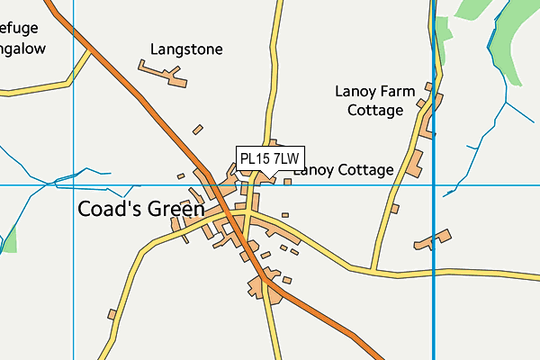 PL15 7LW map - OS VectorMap District (Ordnance Survey)