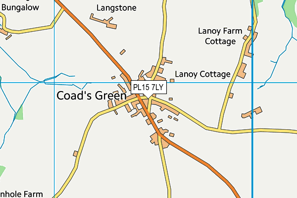 Coads Green Primary School map (PL15 7LY) - OS VectorMap District (Ordnance Survey)