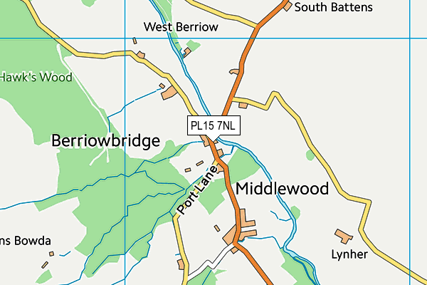 PL15 7NL map - OS VectorMap District (Ordnance Survey)