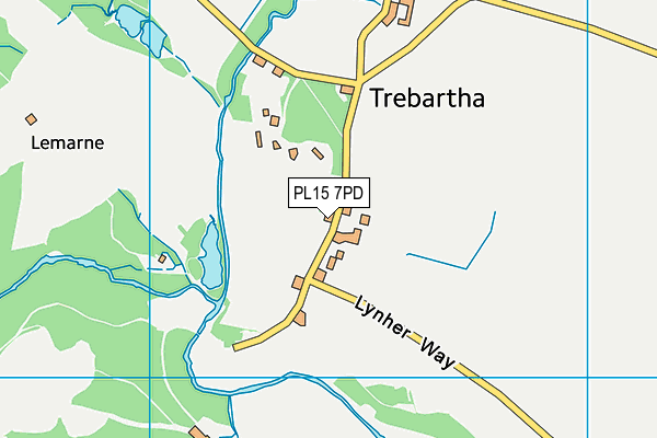 PL15 7PD map - OS VectorMap District (Ordnance Survey)