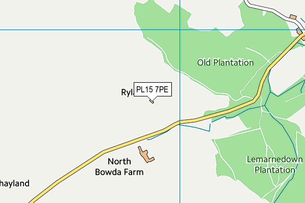 PL15 7PE map - OS VectorMap District (Ordnance Survey)