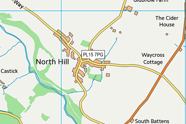 PL15 7PG map - OS VectorMap District (Ordnance Survey)