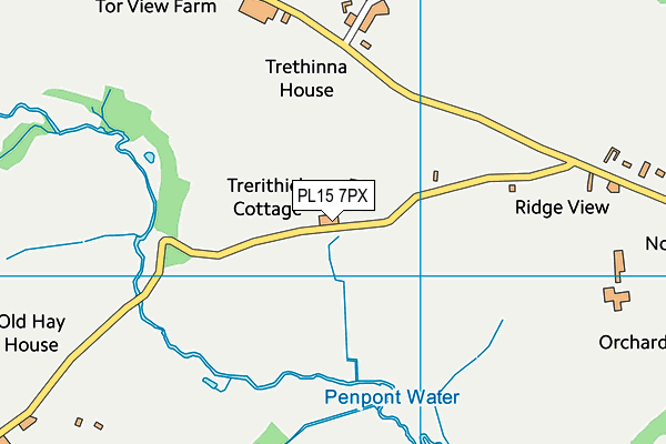 PL15 7PX map - OS VectorMap District (Ordnance Survey)