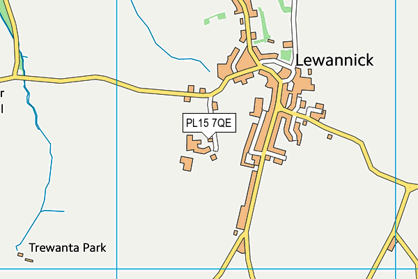 PL15 7QE map - OS VectorMap District (Ordnance Survey)