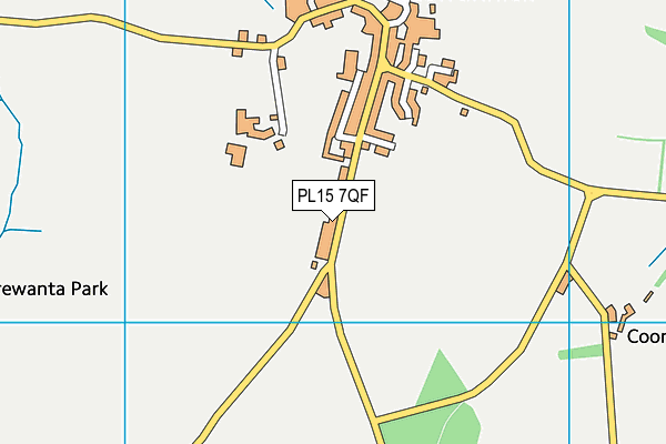 PL15 7QF map - OS VectorMap District (Ordnance Survey)