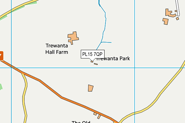 PL15 7QP map - OS VectorMap District (Ordnance Survey)