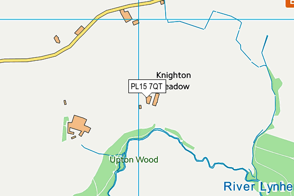 PL15 7QT map - OS VectorMap District (Ordnance Survey)