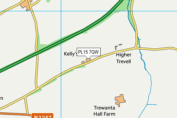 PL15 7QW map - OS VectorMap District (Ordnance Survey)