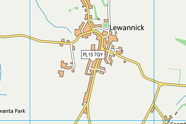 PL15 7QY map - OS VectorMap District (Ordnance Survey)