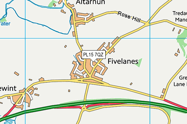 PL15 7QZ map - OS VectorMap District (Ordnance Survey)