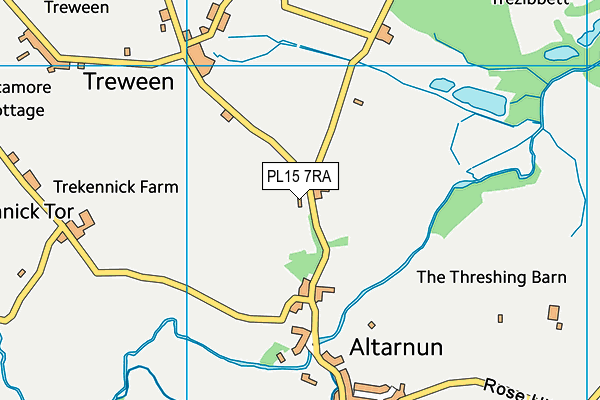 PL15 7RA map - OS VectorMap District (Ordnance Survey)